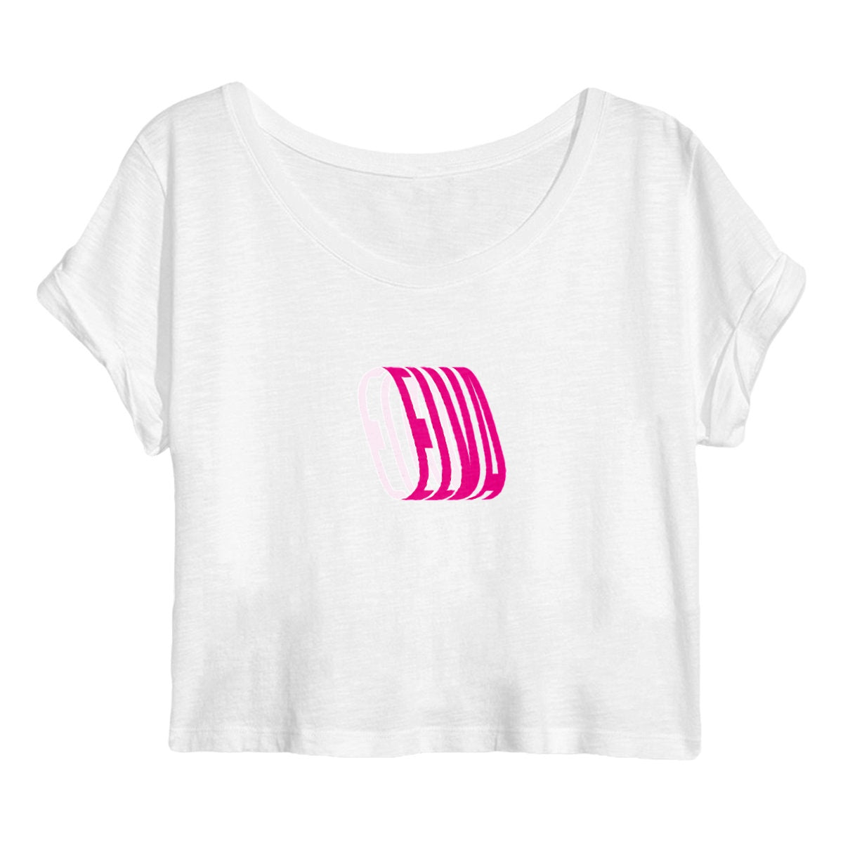 ELVA - Crop Top Logo3D Pink